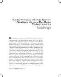 Attending to Objects in David Foster Wallace's Infinite Jest