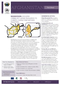 Badakhshan: Building Community-Based Resilience