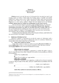 Chapter 5 Citations in Thesis First Format ∗∗∗