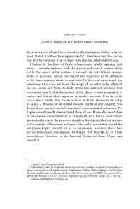 CORRECTIONS of the RUDOLPHINE NUMBERS Since