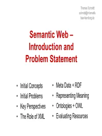Semantic Web – Introduction and Problem Statement