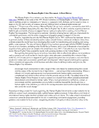 The Human Rights Cities Movement: a Brief History