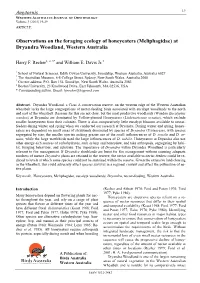 Amytornis Observations on the Foraging Ecology Of