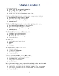 Chapter 2: Windows 7