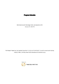 Program Schedule