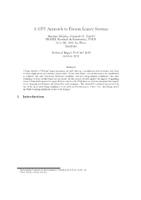 A GPU Approach to Fortran Legacy Systems