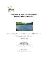 Belleoram Marine Terminal Project Comprehensive Study Report