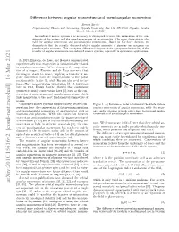 Difference Between Angular Momentum and Pseudoangular