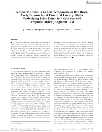 Early Event-Related Potential Latency Shifts Underlying Prior Entry in A