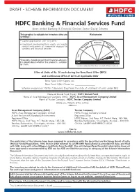 HDFC Banking & Financial Services Fund SID V1.Pmd