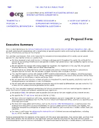 IMS/ISC: .Org Proposal Form