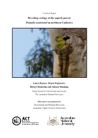 Breeding Ecology of the Superb Parrot, Polytelis Swainsonii In