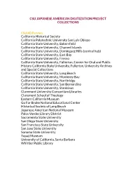 Csu Japanese American Digitization Project Collections