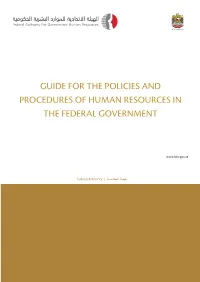Guide for the Policies and Procedures of Human Resources in the Federal Government