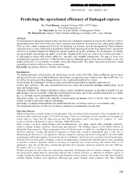Predicting the Operational Efficiency of Sinhagad Express