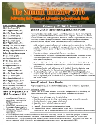 SBR Scoutreach Assistance Form Which Will Identify Council, Unit Information, Program and Dates Requested, and Financial Assistance Requested