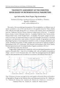Trophicity Assessment of the Dniester River Based on Microbiological Parameters
