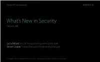 706 What's New in Security 07 FINAL.Key