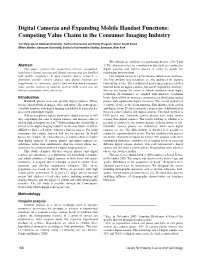 Digital Cameras and Expanding Mobile Handset Functions: Competing Value Chains in the Consumer Imaging Industry