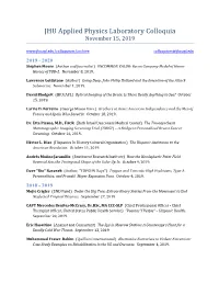 JHU/APL Colloquia