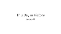 This Day in History January 27 1822 Niels Christian Jensen Block, Mr