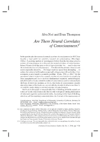 Are There Neural Correlates of Consciousness? 5