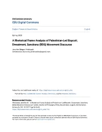 BDS) Movement Discourse