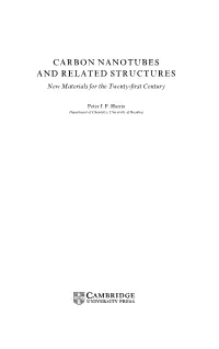 CARBON NANOTUBES and RELATED STRUCTURES New Materials for the Twenty-ﬁrst Century