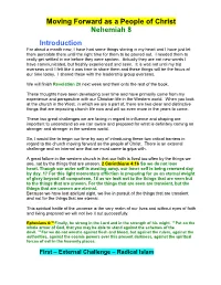 Moving Forward As a People of Christ Nehemiah 8 Introduction