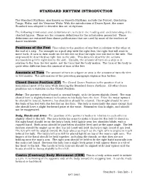 Standard Rhythm Introduction