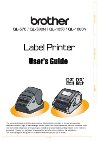 User's Guide Creating Labels Appendix