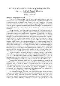 A Practical Guide to the Role of Adeno-Tonsillar Surgery in Cleft Palate Patients