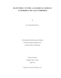 Allegories of American Authorship in the Age of Terrorism