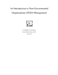 An Introduction to Non-Governmental Organizations (NGO) Management