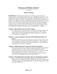 Batteries and Primitive Survival E-Book