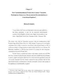 Chapter 8 Neo-Constitutionalism in Twenty-First Century Venezuela