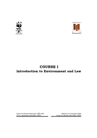 COURSE I Introduction to Environment and Law