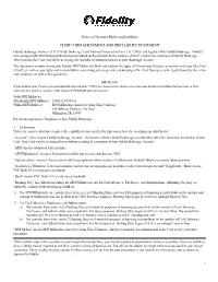 Fidelity Debit Card Agreement (PDF)