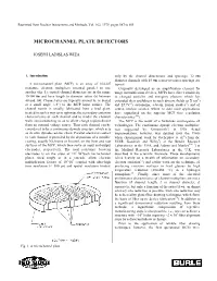 Joseph Ladislas Wiza, Microchannel Plate Detectors