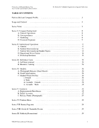 Patricia Stevens Collection Finding Aid (PDF)