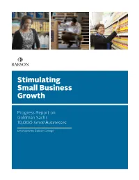 Stimulating Small Business Growth