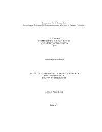 Assembling the Orthodox Soul: Practices of Religious Self-Formation Among Converts to Eastern Orthodoxy a Dissertation SUBMITT