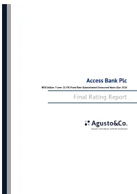 Final Rating Report