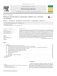 Molecular Characterization of Genetically-Modified Crops
