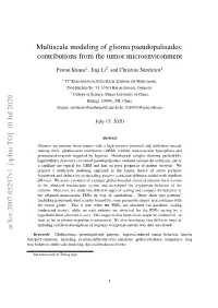 Multiscale Modeling of Glioma Pseudopalisades: Contributions from the Tumor Microenvironment