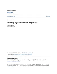 Optimizing Acyclic Identification of Aptamers