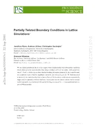 Partially Twisted Boundary Conditions in Lattice Simulations