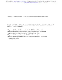 Timing of Readiness Potentials Reflect a Decision-Making Process in the Human Brain