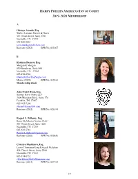 2019-2020 Membership