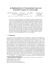 An Implementation of a Non-Monotonic Logic in an Embedded Computer for a Motor-Glider